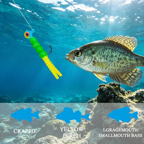 Crappie Jig Heads Kit - 20/25/40-PACK, 1/8oz 1/4oz 3/8oz, for Walleye Crappie Bass Panfish Freshwater Fishing Jig Hooks - size: 3/8oz-20Pack