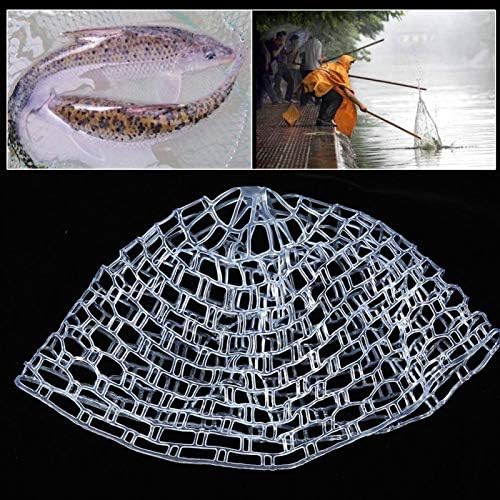 EBTOOLS Depth 10.6inch Rubber Fishing Mesh, Fly Fishing Net Fish Landing Net Replacement, Trout Bass Net Soft Rubber Mesh Catch and Release Net
