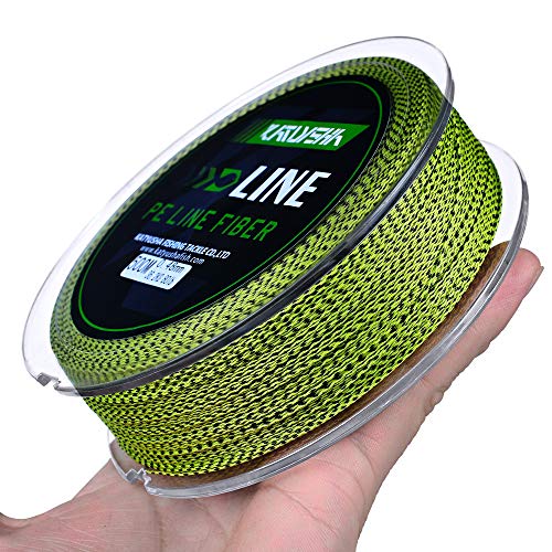 Braided Fishing Line, Abrasion Resistant Zero Stretch Braided Lines 4/8 Strands Super Strong Superline 6Lb -100Lb Test 109/328/547/1094/2187 Yards - color: Yellow/Black(4 Strand), size: 25 LB (547 Yards)