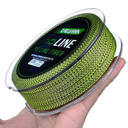 Braided Fishing Line, Abrasion Resistant Zero Stretch Braided Lines 4/8 Strands Super Strong Superline 6Lb -100Lb Test 109/328/547/1094/2187 Yards - color: Yellow/Black(4 Strand), size: 40 LB (547 Yards)