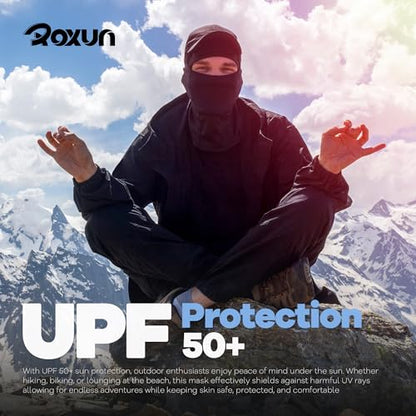 ROXUN Ski Mask Balaclava, Motorcycle Summer Cooling Breathable UV Protector - color: One Light Gray