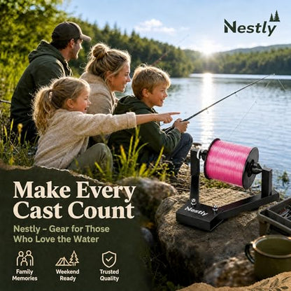 Fishing Line Spooler for Large Spools, Holds filler and bulk spools, Width Less than 5 in, Portable line winder fishing line Spooler with heavy-duty steel construction, Foldable and Adjustable Tension