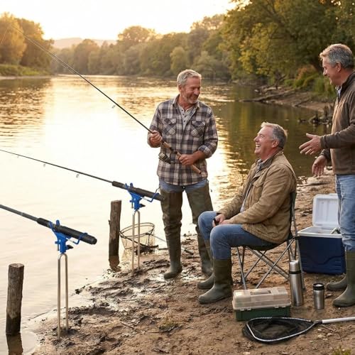 2 Pack Fishing Rod Holders, Rod Holders for Boat and Ground, Adjustable Fishing Pole Holders, Essential Fishing Gear and Equipment