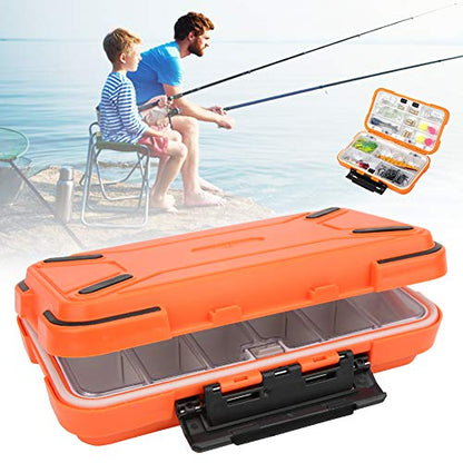 ABS Fishing Tackle Box, Transparent Inner Cover, Removable Compartments, Large Capacity, for Fishing Tools Storage