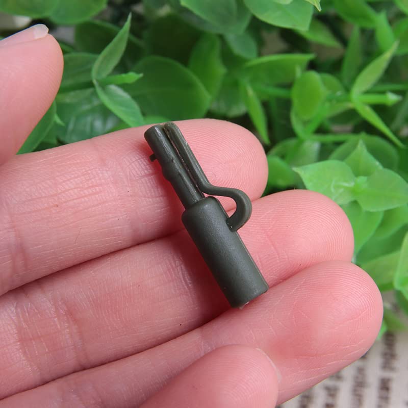 Wixine 100Pcs/Sets Fishing Terminal Tackle Safety Lead Clips with Pins Tail Rubber Tubes Carp Fishing Tackle Tools