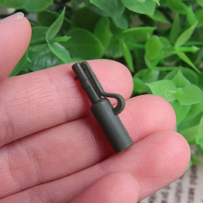 Wixine 100Pcs/Sets Fishing Terminal Tackle Safety Lead Clips with Pins Tail Rubber Tubes Carp Fishing Tackle Tools