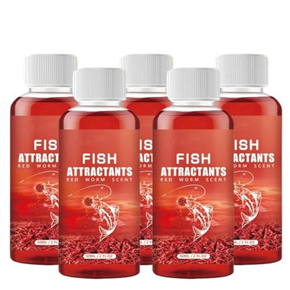 New Natural Bait Scent Fish Attractants, Red Worm Liquid Spray, Red Worm Liquid, Fish Point Li𝐪u𝐢d for Lakes and Rivers - Professional F𝐢s𝐡ing Scent - color: 5pcs