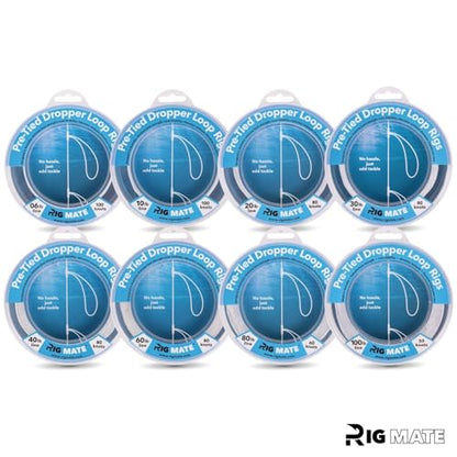 80 lb Pre-Tied Dropper Loop Rigs. Fishing Line Spool. Loops 18 Inches Apart with 5.5 Inch Loop Size. Perfect for Saltwater & Freshwater Fishing. Perfect for Snapper & Other Bottom Feeding Fish.