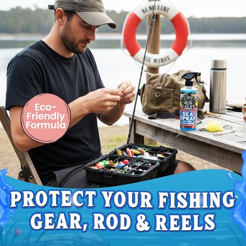 Salty Captain Sea Spray – Fishing Reel Cleaner Spray 500ml – Salt Remover for Rods, Reels & Tackle – Prevents Rust & Corrosion – Easy Reel Cleaning Kit, Extends Gear Life, Fast & Easy Cleaning