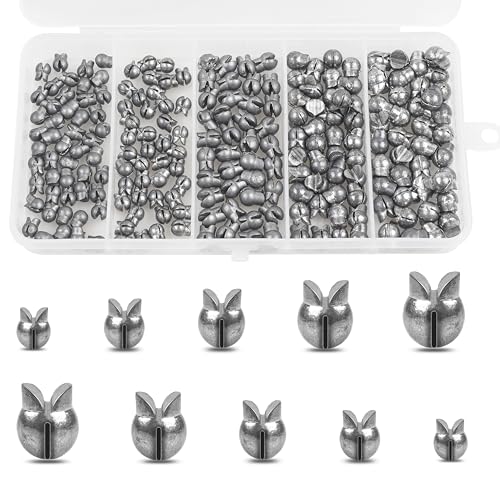 Split Shot Fishing Weights Kit, 180/210pcs Removable Round Fishing Weights Sinkers Clip On Shot Weights Fly Fishing Line Sinkers Fishing Sinkers for Freshwater Saltwater - color: 210pcs-small（0.8g 1g 1.5g 2g 2.5g）