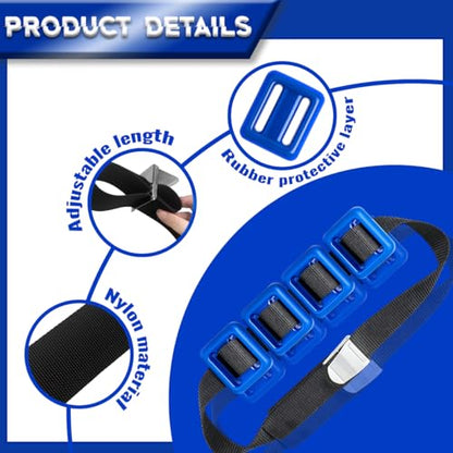 4 Pcs Scuba Weight Belt,Diving Weight Belt with Metal Block Buckle Coated Dive Weights Nylon Dive Belt Suitable for Free Diving - color: Blue, size: 1.1lb