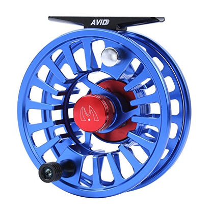Maxcatch AVID Fly Fishing Reel with CNC-machined Aluminum Body - 1/3, 3/4, 5/6, 7/8, 9/10 Weights(Black, Green, Blue) - color: Fly Reel Blue, size: 9/10wt
