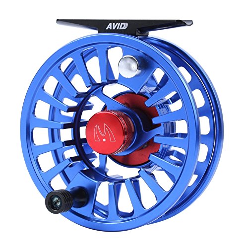 Maxcatch AVID Fly Fishing Reel with CNC-machined Aluminum Body - 1/3, 3/4, 5/6, 7/8, 9/10 Weights(Black, Green, Blue) - color: Fly Reel Blue, size: 3/4wt