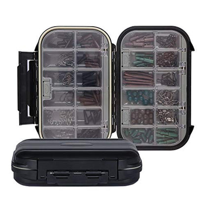 Goture Small Black Waterproof Clear Tackle Box Fixed Compartments Lure Case | Waterproof Fishing Lure Boxes, Fishing Bait Storage Lure Case Bait Plastic Containers - color: Black SMALL(Size: 6.69'' L X 4.33'' W X 1.81'' H)
