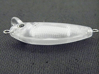 Blank Unpainted Minnow Crankbait Topwater Lipless Jerkbait Fishing Lures - color: UPC544