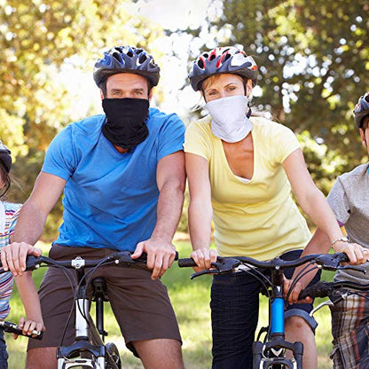 Geyoga Neck Gaiter Bandana Face Mask Summer UV Protection Cooling Breathable Face Mask Neck Scarf Balaclava for Men Women - color: Black, Gray, White