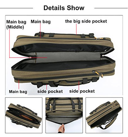 3 Layers Portable Folding Fishing Rod Carrier Reel Case Bags Fish Pole Tools Storage Bag Case Pro Gear Tackle for Shoulders,Handles (3 layers/125cm-49.2inch) - size: 3 layers/125cm-49.2inch