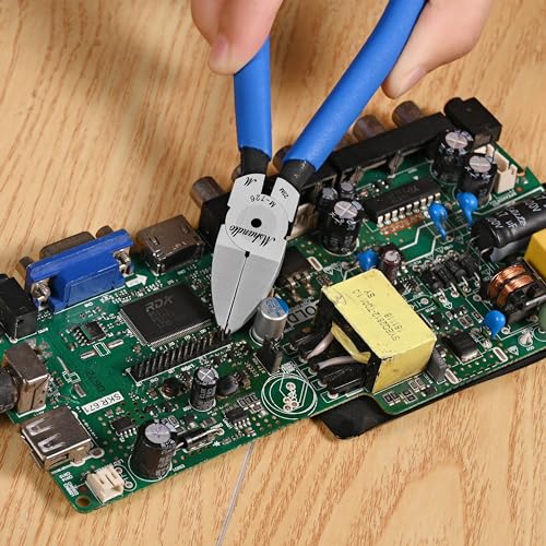 Wire Cutters Flush Cutters for Jewelry Making, Ultra-Sharp Side Cutters, CR-V Diagonal Cutters for Crafting, Flush Cut Pliers for Soft Copper Wire, Floral, Circuit Board (6" 6Pack) - size: 6" 6Pack