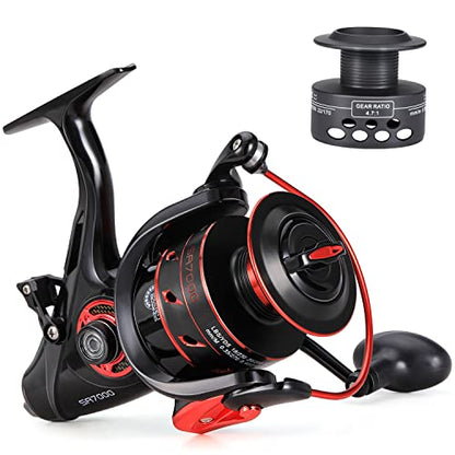 Sougayilang Carp Spinning Reel Carbon Fiber Drag for Fishing Action Bait Feeder Standard Fishing Reel Runner for Freshwater - size: SA6000