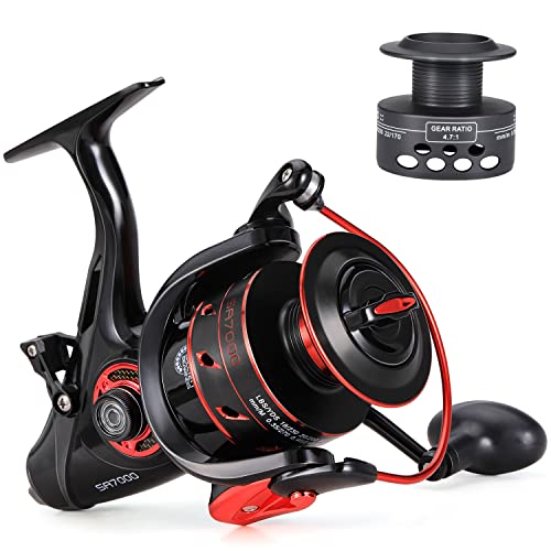 Sougayilang Carp Spinning Reel Carbon Fiber Drag for Fishing Action Bait Feeder Standard Fishing Reel Runner for Freshwater - size: SA7000
