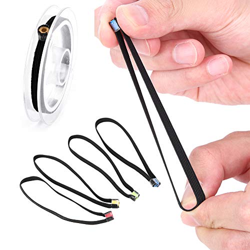 4PCS Fish Wire Loops, 8.5cm/3.35inch Fishing Tackle Replacement, Elastic Fabric Light Fishing Line Leader Fishing Tippet Tackle Tool Replacement for Fishing Tackle Outdoor Activities Fittings