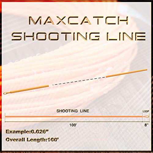 Maxcatch Fly Line Floating Shooting Line/Running Line with Front Loop, 20LB/30LB, .026’’ .032’’ .037’’ .042’’ - color: Lime Green, size: 0.026’’ / 15lb