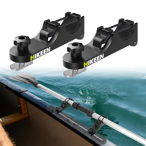 Hikeen Kayak Paddle Holder, Fishing Net Fishing Rod Holder, Track Mount Accessories for Canoe, Paddle Board