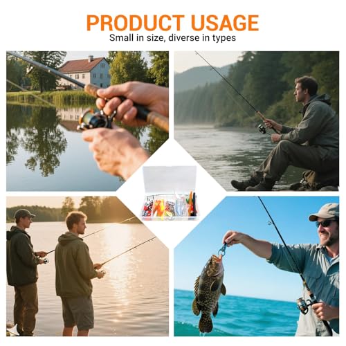 Fishing Lure Kit for Freshwater Saltwater Bass Trout Salmon – 99pcs Tackle Box with Spoons, Soft Plastics, Spinnerbaits, Crankbaits, Hooks and Fishing - color: 99pcs