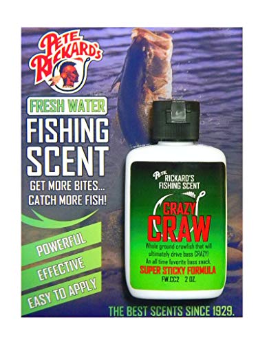 Pete Rickard's Freshwater Crazy Craw Fishing Scent Largemouth & Smallmouth Bass Crawfish Attractant