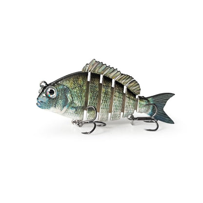 3pcs Multi-Jointed Panfish Bluegill Swimbait Hard Sinking Bass Fishing Lure with Sharp Treble Hooks, Lifelike Fishing Lures for Bass Trout Walleye Crappie, Amazing Swimbaits Gift - color: 04-3.15inches