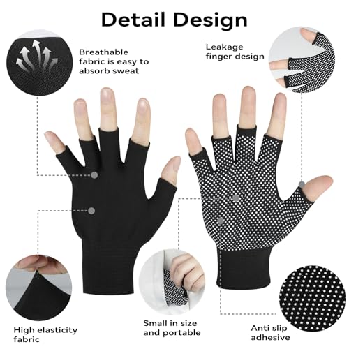 Summer Touchscreen Gloves for Women and Men, Anti-Slip Light Weight Half-Finger Gloves for Hiking, Warm Glove Cycling Driving, Cold Weather, Running, Outdoor Sports, Daily Work