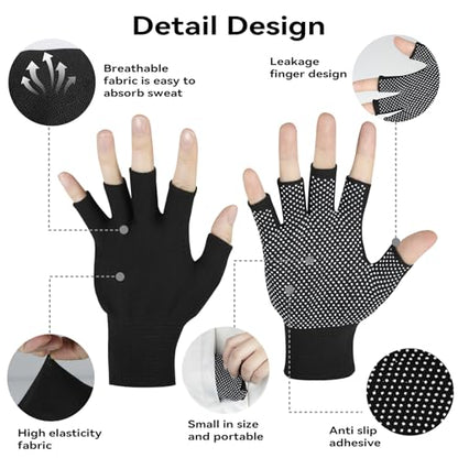 Summer Touchscreen Gloves for Women and Men, Anti-Slip Light Weight Half-Finger Gloves for Hiking, Warm Glove Cycling Driving, Cold Weather, Running, Outdoor Sports, Daily Work