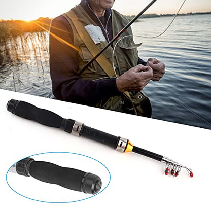 Telescoping Fishing Rod, Short Saltwater Telescopic Fishing Pole for Boat Fishing for Ice Fishing(1 Meter)
