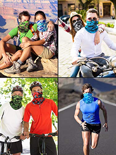 SATINIOR Summer Camo Neck Gaiter UV Protection Cooling Face Mask Sun Hood Bandanas for Men Women Sunscreen Breathable Bandana - style: Camo Style