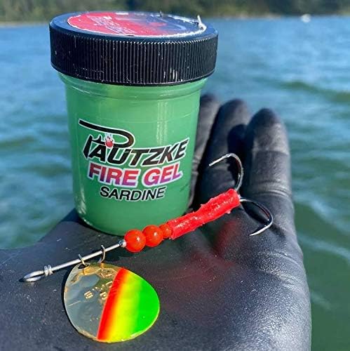 Pautzke Fire Gel Bait Scent Fishing Attractant, Long-Lasting Fish Scent Gel, Freshwater Saltwater Compatible, Strong Scent Trail, Easy Apply Lure Enhancer - color: Mullet