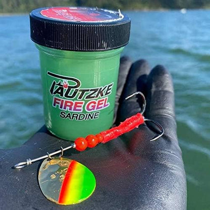 Pautzke Fire Gel Bait Scent Fishing Attractant, Long-Lasting Fish Scent Gel, Freshwater Saltwater Compatible, Strong Scent Trail, Easy Apply Lure Enhancer - color: Mullet