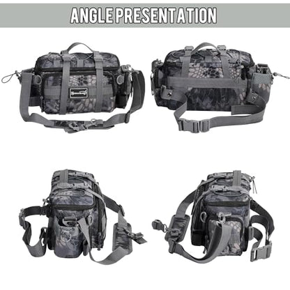 Sougayilang Fishing Tackle Bags - Fishing Tackle Storage Bags for Saltwater or Freshwater Fishing Gear - Padded Shoulder Strap - Tackle Box Bag Fishing Bag(Grey) - color: Grey without a 3600 Tackle Tray
