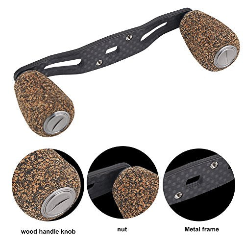 Fishing Reel Handle, Casting Reel Handle Replacement Carbon Fiber Frame for Casting Reel