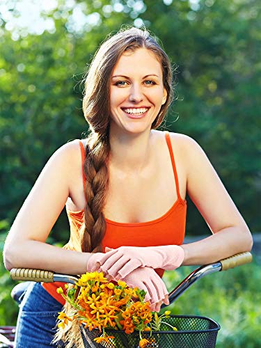 Maxdot Sun Gloves for Women UV Protection Fingerless Non Slip Sunscreen Driving Gloves for Summer Outdoor - style: Pink