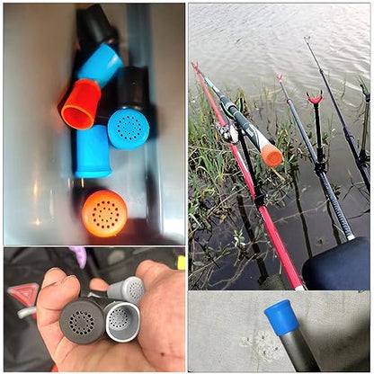 Fishing Rod End Cap Plug Saver Rear Front Stopper Non-Slip Silicone Protective Cover Case Butt Cushion Seat Protector - size: ID 12mm-19mm