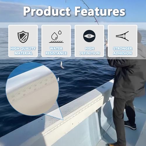Fish Measuring Ruler Sticker, 39inch Fish Measuring Tape Waterproof Adhesive Fish Ruler for Boat Clear Tape for Kayak, Fishing Rod, and Workbench