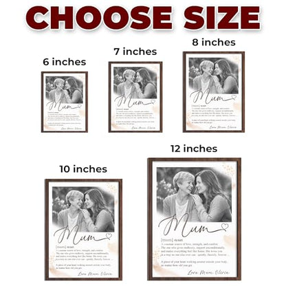 Personalized Mom Definition Wooden Picture Frame, Custom Mum Photo Plaque Gifts for Mother's Day, Love Mum Gift from Son and Daughter, Sentimental Birthday Presents for Mom, Nana, Grandma, Wife - color: 0. Mom-06