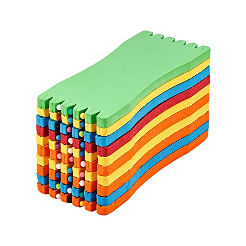 SAMSFX Fishing Leader Line Holder Foam Board Snelled Hook Keeper with Retaining Pins Accessories Pack of 10 - color: 14 x 6cm(10PCS), Pins Included