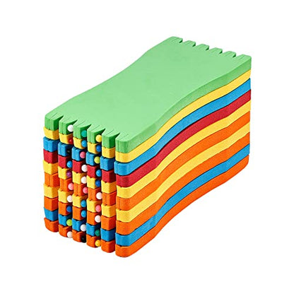 SAMSFX Fishing Leader Line Holder Foam Board Snelled Hook Keeper with Retaining Pins Accessories Pack of 10 - color: 14 x 6cm(10PCS), Pins Included