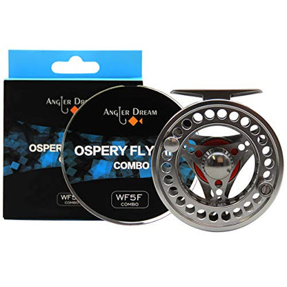 EX-ALC Fly Reel 3/4 5/6 7/8 9/10WT CNC Machined Large Arbor Aluminum Fly Fishing Reels Silver/Gunsmoke Fly Reels - color: Moss Green Fly Line, size: 7/8WT Fly Reel
