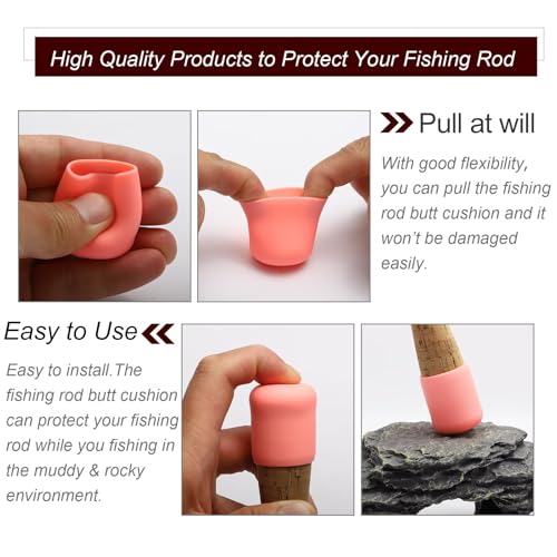 Dovesun Fishing Rod Butt Cushion Fishing Rod Seat Cushions Fishing Rod Protector Fishing Rod Butt Cap End Fishing Rod Holders Small(1.22in) 6 Colors 6pcs - color: 6PCS-Fit for 1.02"-1.18"(26mm-30mm) Rod Butt