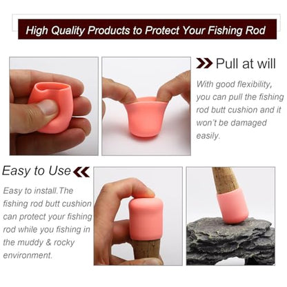 Dovesun Fishing Rod Butt Cushion Fishing Rod Seat Cushions Fishing Rod Protector Fishing Rod Butt Cap End Fishing Rod Holders Small(1.22in) 6 Colors 6pcs - color: 6PCS-Fit for 1.02"-1.18"(26mm-30mm) Rod Butt
