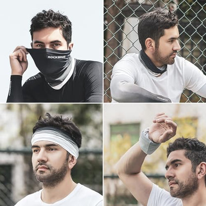 ROCKBROS Cooling Neck Gaiter Face Mask Fishing Scarf Face Cover for Men Women - color: Black 2