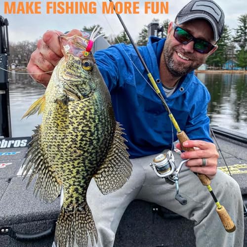 Dovesun Crappie Jig Heads for Fishing Underspin Jig Heads for Crappie Walleye Bluegill Ice Fishing 20pcs/25pcs 1/32oz, 1/16oz, 1/8oz - color: 1/32oz*25pcs