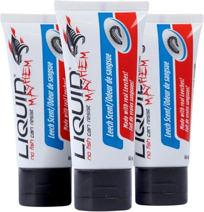 Liquid Mayhem Leech Fish Attractant Gel 60 ml / 2 oz · 60 Uses – Real Anchovy Bait & Aminos | UV-Enhanced Long-Lasting Gel – All Lure Types - size: 3-Pack